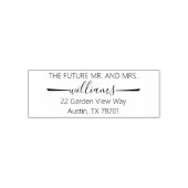 Zukünftige Frau Minimal Script Custom Rücksendeadr Permastempel (Design)