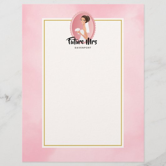 Zukünftige Frau mit Bride in Wedding Gown (Vorderseite)