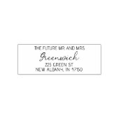 Zukünftige Frau Modern Wedding Save the Date Famil Permastempel (Design)