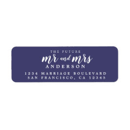Zukünftige Frau Navy Blue Wedding Rücksendeadresse