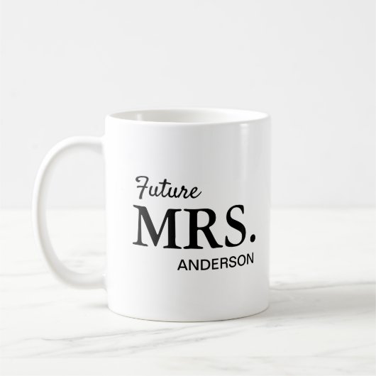 Zukünftige Frau Newly Verlobt Bride Kaffeetasse (Links)