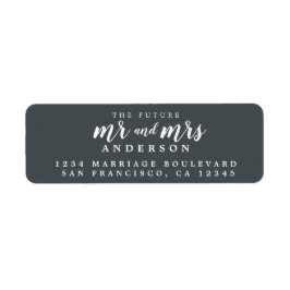 Zukünftige Frau Off-Black Wedding Rücksendeadresse