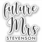 Zukünftige Frau personalisiert Aufkleber (Vorderseite)