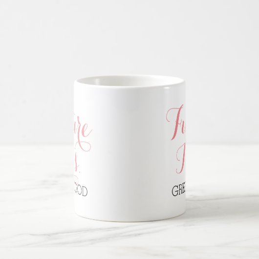 Zukünftige Frau Pink Script Kaffeetasse (Mittel)