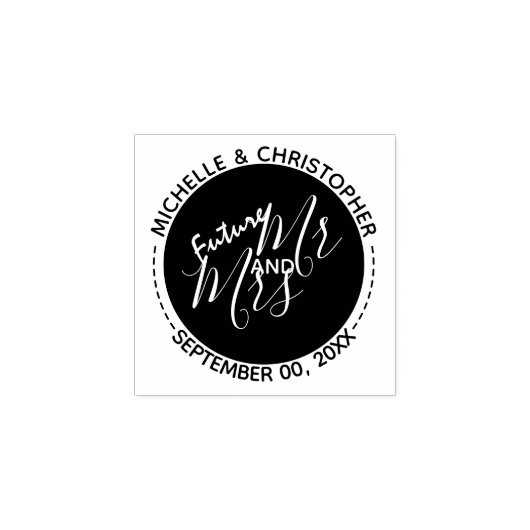 Zukünftige Frau Save the Date Paare Hochzeit Gummistempel (Prägung)