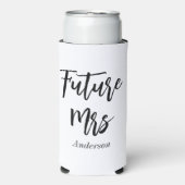 Zukünftige Frau Schwarz-weiß Bachelorette Selters Dosenkühler (Seltzer Vorderseite)