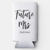 Zukünftige Frau Schwarz-weiß Bachelorette Selters Dosenkühler (Rückseite)