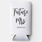 Zukünftige Frau Schwarz-weiß Bachelorette Selters Dosenkühler (Vorderseite)