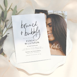 Zukünftige Frau | Schwarz-Weiß-Brunch & Bubbly-Fot Einladung