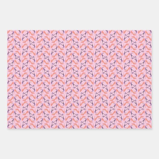 Zukünftige Frauen Muster mit kleinen hohen Absätze Geschenkpapier Set (Vorderseite 2)