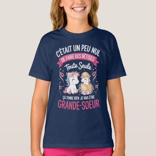 Zukünftige große Schwester Unsinn Geschenkidee Ank T-Shirt (Vorderseite)