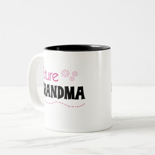 Zukünftige Großmutter Zweifarbige Tasse (Vorderseite Links)
