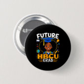 Zukünftige Hbcu-Absolventenkinder Schwarzes Mädche Button (Vorne & Hinten)