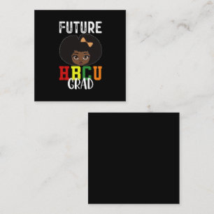 Zukünftige HBCU-Absolventin Abschluss Schwarze Hoc Quadratische Visitenkarte