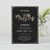 Zukünftige Herr u. die Frau Engagement Invitation Einladung (Stehend Vorderseite)