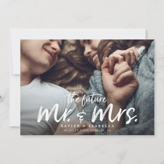 Zukünftige Herr u. die Frau Engagement Save the Einladung (Vorderseite)