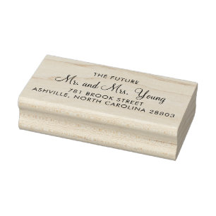 Zukünftige Herren und Damen Skript Hochzeit Rückse Gummistempel