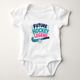 Zukünftige Hockey-Legende Süßes Feldhockey-Design Baby Strampler