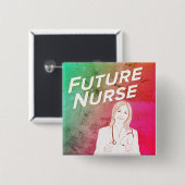 Zukünftige Krankenschwester Button (Vorne & Hinten)
