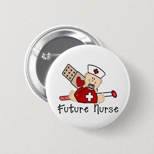Zukünftige Krankenschwester Button (Vorne & Hinten)