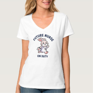 Zukünftige Krankenschwester im Dienst Süße Häschen T-Shirt