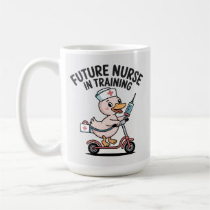 Zukünftige Krankenschwester in Ausbildung Süße Ent Kaffeetasse