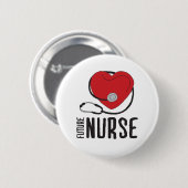 Zukünftige Krankenschwester wird bald Krankenversi Button (Vorne & Hinten)