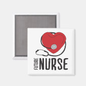 Zukünftige Krankenschwester wird bald Krankenversi Magnet (Vorderseite/Rückseite)