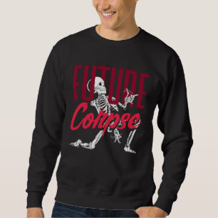 Zukünftige Leiche Dunkler Gotischer Skelett Sweatshirt