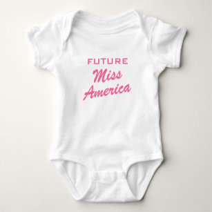 Zukünftige Mädchen-Babykleidung Miss Amerikas   Baby Strampler