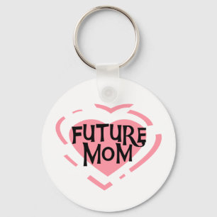 Zukünftige Mama-Rosa-Herz-T-Shirts und Geschenke Schlüsselanhänger