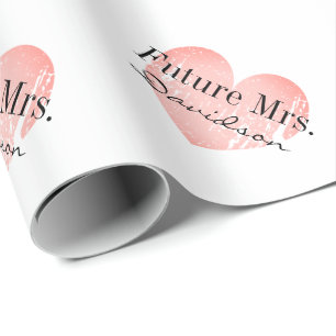 Zukünftige Mrs-Brautparty-Geschenkpapier für die B Geschenkpapier