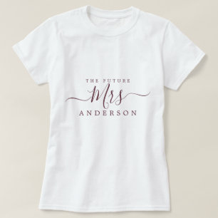 Zukünftige Mrs Chic Schrift benutzerdefinierter Na T-Shirt