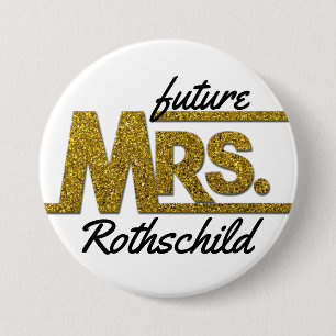 Zukünftige NAMENSbraut-Hochzeit Frau-PERSONALIZED Button