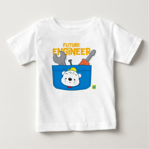 Zukünftige niedlicher Bär des Ingenieur-2 für B Baby T-shirt