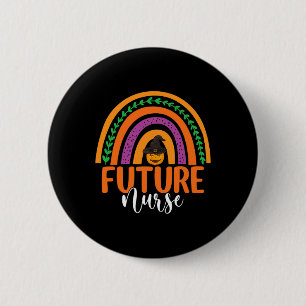 Zukunftige Pflegekraft Krankenpflege Regenbogen Kü Button