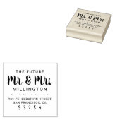 Zukünftige Rücksendeadresse von Mr. & Mrs. Gummistempel (Stempel)