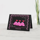 Zukünftige Schwägerin-Brautjungfern-Karte - rosa Einladung (Rückseite)