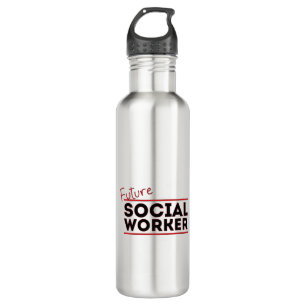 Zukünftige Sozialarbeiter Edelstahlflasche