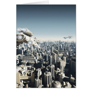 Zukünftige Stadt unter Beschuss