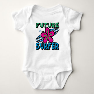 ZUKÜNFTIGE SURFER-HIBISKUS Säuglings-Bodysuitraupe Baby Strampler
