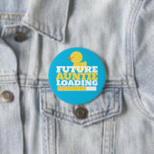 Zukünftige Tante lädt Enten-Baby-Party Button (Beispiel)