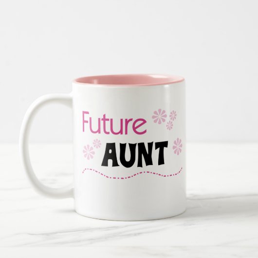 Zukünftige Tante Tshirts und Geschenke Zweifarbige Tasse (Links)