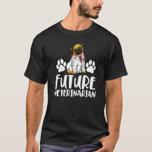 Zukünftige Tierärztin Mops Frauen lieben Hundedokt T-Shirt