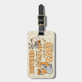 Zukünftige verrückte Katzen-Dame Funny Design Gepäckanhänger (Vorderseite vertikal)