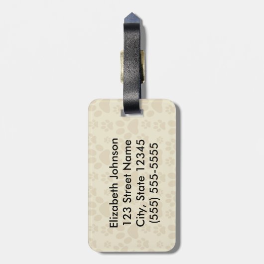 Zukünftige verrückte Katzen-Dame Funny Design Gepäckanhänger (Rückseite vertikal)