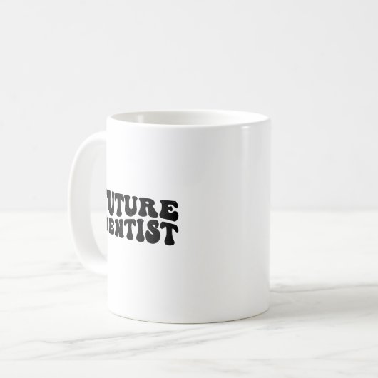 Zukünftige Zahnarzt-Zahnärztin Uni Kaffeetasse (Vorderseite Links)