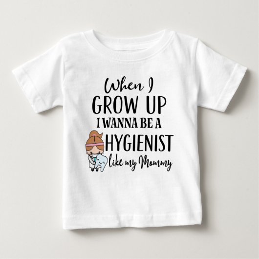 Zukünftige Zahnhygiene wie meine Mutter Baby T-shirt (Vorderseite)