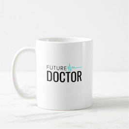 Zukünftiger Arzt EKG Minimalistisches Medizinstude Kaffeetasse