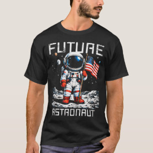 Zukünftiger Astronaut auf dem Mond Astronomie Welt T-Shirt